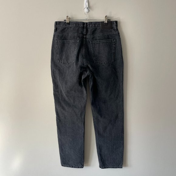 Everlane The '90s Cheeky High Rise Waist Denim Acid Wash Casual Jeans Black 29 - Picture 3 of 8